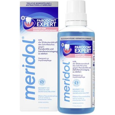 Meridol Rinçage buccal Parodont Expert 400 ml – Effet antibactérien, aide à renforcer la résistance des gencives à la cause des saignements des gencives, de la parodontite et de la chute des gencives Meridol Rinçage buccal Parodont Expert 400 ml – Effet antibactérien, aide à renforcer la résistance des gencives à la cause des saignements des gencives, de la parodontite et de la chute des gencives