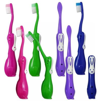 Dental Aesthetics Lot de 8 brosses à dents manuelles pour enfants, lapins, voyage Dental Aesthetics Lot de 8 brosses à dents manuelles pour enfants, lapins, voyage