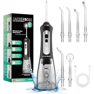 Barberboss Hydrofile - Irrigateur Buccal Portable - Floseuse Électrique Barberboss Hydrofile - Irrigateur Buccal Portable - Floseuse Électrique