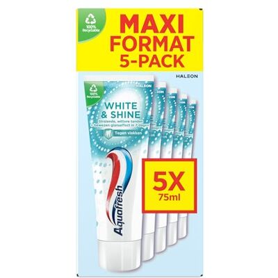 Aquafresh White & Shine Tandpasta, 5x75ML Aquafresh White & Shine Tandpasta, 5x75ML