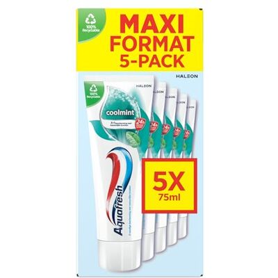 Aquafresh Coolmint Tandpasta, 5x75ML Aquafresh Coolmint Tandpasta, 5x75ML