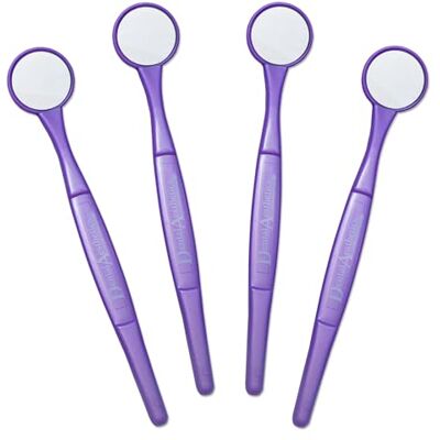 Dental Aesthetics 4 miroirs dentaires pour soins bucco-dentaires (4 violets) Dental Aesthetics 4 miroirs dentaires pour soins bucco-dentaires (4 violets)