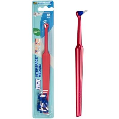 TePe Brosse à Dents de Précision Interspace Medium, 1 Manche, 12 Têtes TePe Brosse à Dents de Précision Interspace Medium, 1 Manche, 12 Têtes