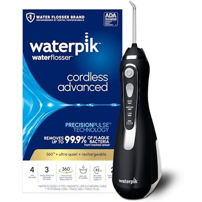 Waterpik Batterie Advanced Water Flosser, noir brillant Waterpik Batterie Advanced Water Flosser, noir brillant