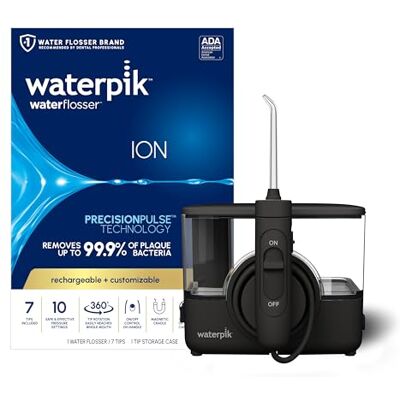 Waterpik ION Professional WF12 Hydropulseur dentaire sans fil rechargeable et portable, noir, 1 pièce Waterpik ION Professional WF12 Hydropulseur dentaire sans fil rechargeable et portable, noir, 1 pièce