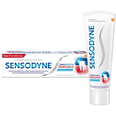 Sensodyne Dentifrice Sensibilité & gencives 75 ml, dentifrice pour améliorer la santé des gencives et réduire la sensibilité à la douleur Sensodyne Dentifrice Sensibilité & gencives 75 ml, dentifrice pour améliorer la santé des gencives et réduire la sensibilité à la douleur