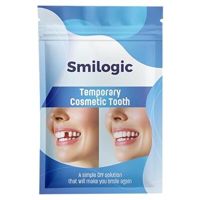 Smilogic Dent Temporaire – Kit de Remplacement Dentaire DIY – Remplacez Vous-Même une Dent Manquante – Dent Artificielle Réaliste – 20 Applications Incluses Smilogic Dent Temporaire – Kit de Remplacement Dentaire DIY – Remplacez Vous-Même une Dent Manquante – Dent Artificielle Réaliste – 20 Applications Incluses