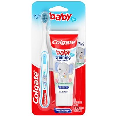 Colgate My First Kit de démarrage pour brosse à dents et dentifrice Vert 0-2 ans Colgate My First Kit de démarrage pour brosse à dents et dentifrice Vert 0-2 ans