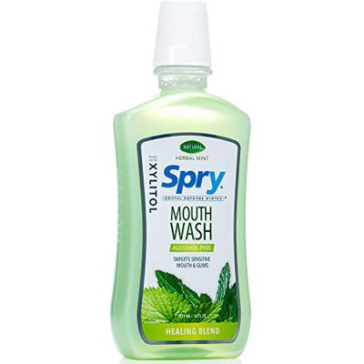 Spry Bain de Bouche Naturel au Xylitol Sans Fluor avec Soutien de l’Émail – Sans Alcool, Doux, Non-OGM, Saveur Menthe aux Plantes 16 fl oz (Pack of 1) Spry Bain de Bouche Naturel au Xylitol Sans Fluor avec Soutien de l’Émail – Sans Alcool, Doux, Non-OGM, Saveur Menthe aux Plantes 16 fl oz (Pack of 1)