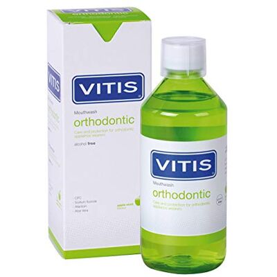 Vitis Bain de bouche orthodontique 150 ml (5 x 30 ml) – Sans gluten, sans alcool, aloe vera, protection contre les virus Vitis Bain de bouche orthodontique 150 ml (5 x 30 ml) – Sans gluten, sans alcool, aloe vera, protection contre les virus