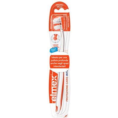 Colgate elmex Brosse à dents de protection des caries Inter X 1 paquet I poils moyens nettoyage en profondeur dans les espaces interproximaux I Tête courte pour le nettoyage des molaires difficiles à Colgate elmex Brosse à dents de protection des caries Inter X 1 paquet I poils moyens nettoyage en profondeur dans les espaces interproximaux I Tête courte pour le nettoyage des molaires difficiles à