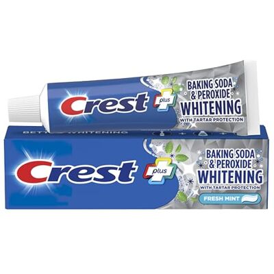 Crest Dentifrice à la menthe fraîche (bicarbonate de soude et blanchiment au peroxyde avec protection tartare) 232G (8.2 Oz) Crest Dentifrice à la menthe fraîche (bicarbonate de soude et blanchiment au peroxyde avec protection tartare) 232G (8.2 Oz)