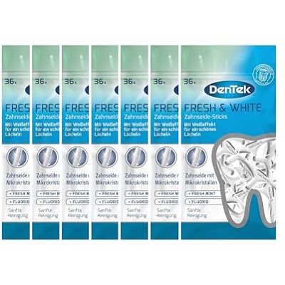 DenTek 7 bâtonnets de fil dentaire frais et blanc DenTek 7 bâtonnets de fil dentaire frais et blanc