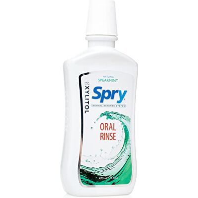 Spry Bain de Bouche Naturel au Xylitol, Sans Fluor avec Soutien de l’Émail – Rince-Bouche Doux Sans Alcool, Non-OGM, Spearmint 16 fl oz (Pack of 1) Spry Bain de Bouche Naturel au Xylitol, Sans Fluor avec Soutien de l’Émail – Rince-Bouche Doux Sans Alcool, Non-OGM, Spearmint 16 fl oz (Pack of 1)