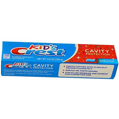 Crest Enfants Fluoride Toothpaste anticavité Étincelle saveur Fun 4,6 oz (130 g) Crest Enfants Fluoride Toothpaste anticavité Étincelle saveur Fun 4,6 oz (130 g)