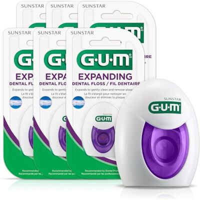 GUM 10070942302408 Fil dentaire extensible 40 m (lot de 6) GUM 10070942302408 Fil dentaire extensible 40 m (lot de 6)