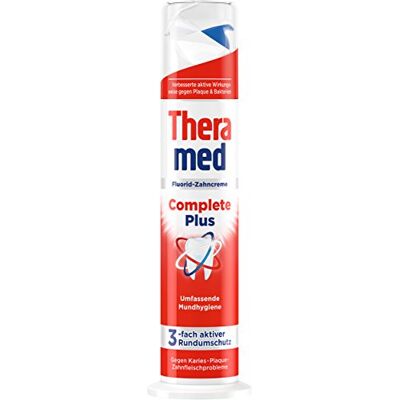 Theramed Complete Plus Lot de 5 distributeurs de dentifrice dentaire 5 x 100 ml Theramed Complete Plus Lot de 5 distributeurs de dentifrice dentaire 5 x 100 ml