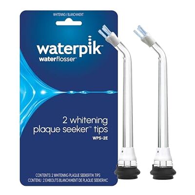 Waterpik Tête de jet classique haute pression, têtes de rechange pour hydropulseur portable WP450 sans fil Plus, lot de 2 (JT-450E) Waterpik Tête de jet classique haute pression, têtes de rechange pour hydropulseur portable WP450 sans fil Plus, lot de 2 (JT-450E)
