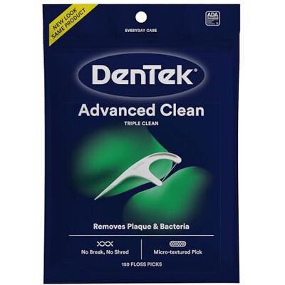DenTek 000190.036.06 Triple Night Floss Picks, 150 pièces DenTek 000190.036.06 Triple Night Floss Picks, 150 pièces