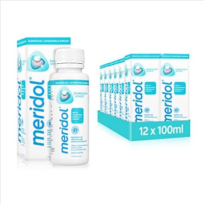 Meridol Après-shampoing buccal 100 ml – Effet antibactérien, pour des dents et des gencives saines, sans alcool, taille d'essai et taille de voyage Meridol Après-shampoing buccal 100 ml – Effet antibactérien, pour des dents et des gencives saines, sans alcool, taille d'essai et taille de voyage