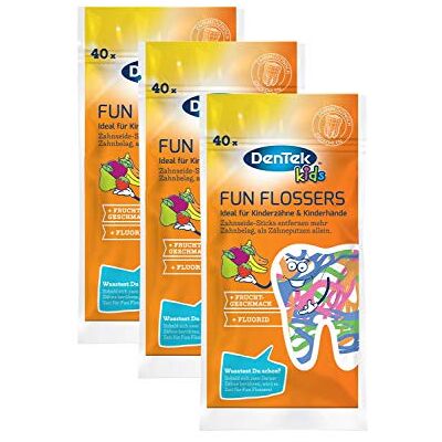 DenTek Fun Flossers, Lot de 3 (3 x 40 pièces) DenTek Fun Flossers, Lot de 3 (3 x 40 pièces)
