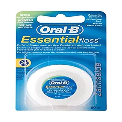 Oral-B Essentialfloss Fil dentaire ciré menthe 50 m Oral-B Essentialfloss Fil dentaire ciré menthe 50 m