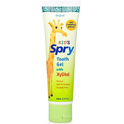 Spry Dentifrice Naturel au Xylitol pour Enfants dès 3 Mois – Gel Dentifrice Doux Sans Fluor, Goût Agréable, Soutient le Développement des Dents en Formation, Original 2 Fl Oz (Pack of 2) Spry Dentifrice Naturel au Xylitol pour Enfants dès 3 Mois – Gel Dentifrice Doux Sans Fluor, Goût Agréable, Soutient le Développement des Dents en Formation, Original 2 Fl Oz (Pack of 2)