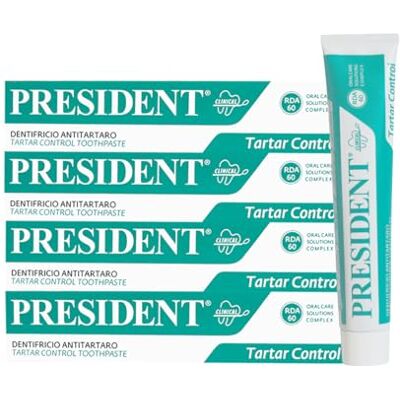 President KIT 4 DENTIFRICE ANTI TARTARAIRE Contraste la formation de plaque et de caries. Haleine fraîche. RDA 60. 4x75 ml President KIT 4 DENTIFRICE ANTI TARTARAIRE Contraste la formation de plaque et de caries. Haleine fraîche. RDA 60. 4x75 ml