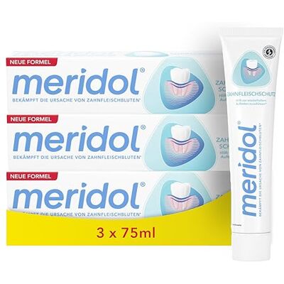 Meridol Dentifrice 3 x 75 ml Le dentifrice combat les inflammations des gencives, effet antibactérien Meridol Dentifrice 3 x 75 ml Le dentifrice combat les inflammations des gencives, effet antibactérien
