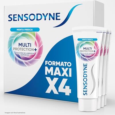 Sensodyne Dentifrice multiprotection protection contre la sensibilité dentaire + soin quotidien, lot de 4 x 75 ml Sensodyne Dentifrice multiprotection protection contre la sensibilité dentaire + soin quotidien, lot de 4 x 75 ml