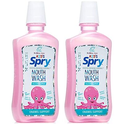 Spry Bain de Bouche Naturel au Xylitol pour Enfants Sans Fluor avec Soutien de l’Émail – Sans Alcool, Doux, Non-OGM, Saveur Bubble Gum 16 fl oz (Pack of 2) Spry Bain de Bouche Naturel au Xylitol pour Enfants Sans Fluor avec Soutien de l’Émail – Sans Alcool, Doux, Non-OGM, Saveur Bubble Gum 16 fl oz (Pack of 2)