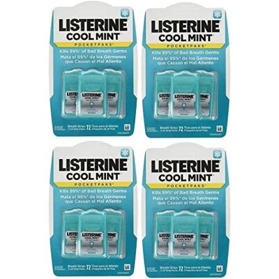 Listerine PocketPaks, Cool Mint, 24 bandes (lot de 12) Listerine PocketPaks, Cool Mint, 24 bandes (lot de 12)