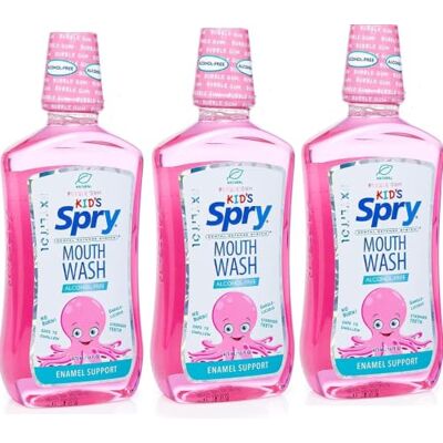 Spry Bain de Bouche Naturel au Xylitol pour Enfants Sans Fluor avec Soutien de l’Émail – Sans Alcool, Doux, Non-OGM, Saveur Bubble Gum 16 fl oz (Pack of 3) Spry Bain de Bouche Naturel au Xylitol pour Enfants Sans Fluor avec Soutien de l’Émail – Sans Alcool, Doux, Non-OGM, Saveur Bubble Gum 16 fl oz (Pack of 3)