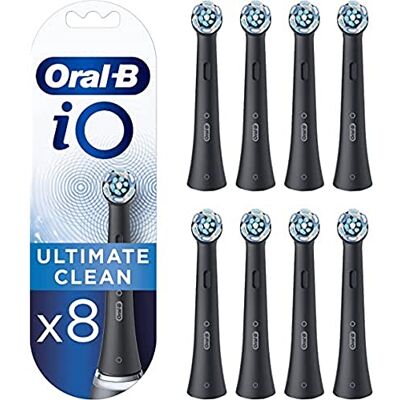 Oral-B iO Ultimate Clean Brossette Pour Brosse À Dents Électrique Noire, Lot De 8, Convient À Une Boîte Aux Lettres Oral-B iO Ultimate Clean Brossette Pour Brosse À Dents Électrique Noire, Lot De 8, Convient À Une Boîte Aux Lettres