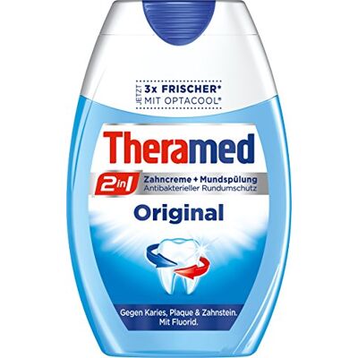 Theramed Lot de 4 tubes de dentifrice 2 en 1 (4 x 75 ml) Theramed Lot de 4 tubes de dentifrice 2 en 1 (4 x 75 ml)