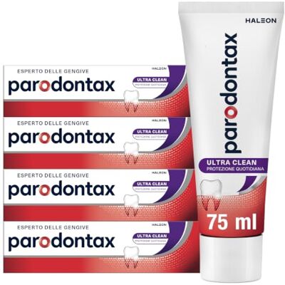 Parodontax Dentifrice Soin Quotidien, Aide à Arrêter et Prévenir le Saignement Occassionel des Gencives, Maintient une Barrière Protectrice, Lot de 4x75ml Parodontax Dentifrice Soin Quotidien, Aide à Arrêter et Prévenir le Saignement Occassionel des Gencives, Maintient une Barrière Protectrice, Lot de 4x75ml