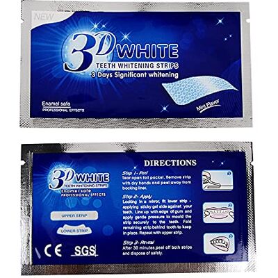 PRIMEGA 3D White Luxe Bandes de Blanchiment Dentaire Professionnelles, 40 Bandes, Effet Anti-Taches, Menthe PRIMEGA 3D White Luxe Bandes de Blanchiment Dentaire Professionnelles, 40 Bandes, Effet Anti-Taches, Menthe
