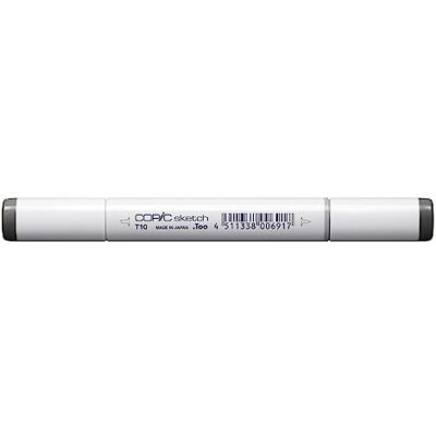 Copic Sketch Marqueur type T – 10 – Toner gris n° 10 – Marqueur pinceau professionnel avec une pointe Super Brush et une pointe moyenne Copic Sketch Marqueur type T – 10 – Toner gris n° 10 – Marqueur pinceau professionnel avec une pointe Super Brush et une pointe moyenne