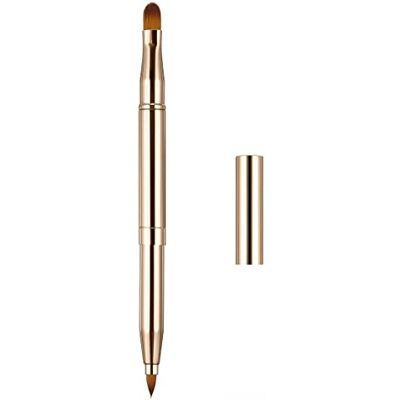 Liasun Applicateurs de pinceaux à lèvres professionnels exquis Pinceaux à lèvres rétractables Pinceau de maquillage brillant à lèvres pour femmes et filles (deux têtes doré) Liasun Applicateurs de pinceaux à lèvres professionnels exquis Pinceaux à lèvres rétractables Pinceau de maquillage brillant à lèvres pour femmes et filles (deux têtes doré)