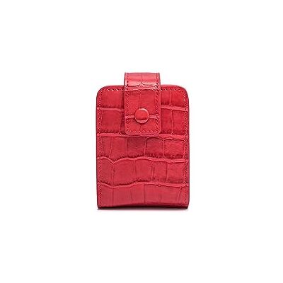 PORRASSO Étui pour Rouge à Lèvres avec Miroir Étui pour Rouge à Lèvres Mini Sac de Maquillage Portable Stockage PU Sac Cosmétique, rouge, L PORRASSO Étui pour Rouge à Lèvres avec Miroir Étui pour Rouge à Lèvres Mini Sac de Maquillage Portable Stockage PU Sac Cosmétique, rouge, L