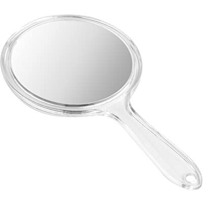 FESSOSKO Miroir à main avec poignée Miroir double face Grossissement 1X/3X Miroir cosmétique Forme ronde Pour femme Maquillage quotidien FESSOSKO Miroir à main avec poignée Miroir double face Grossissement 1X/3X Miroir cosmétique Forme ronde Pour femme Maquillage quotidien