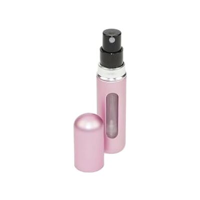 Fantasia Vaporisateur de poche de luxe, noir, boîtier en aluminium, capacité 5 ml, 80 x 15 mm, avec remplissage automatique et fenêtre de visualisation, vaporisateur de parfum rechargeable (rose mat) Fantasia Vaporisateur de poche de luxe, noir, boîtier en aluminium, capacité 5 ml, 80 x 15 mm, avec remplissage automatique et fenêtre de visualisation, vaporisateur de parfum rechargeable (rose mat)