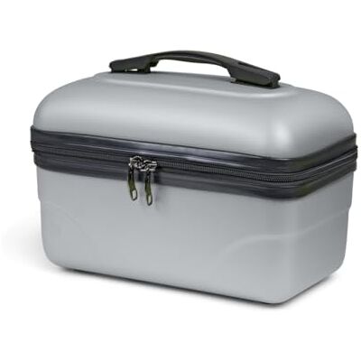 KINSTON Vanity Trousse de Toilette Cosmétiques, Rigide avec Poignée, Organisateur de Voyage, Boîte de Rangement Grande capacité (Gris clair/Modèle Standard) KINSTON Vanity Trousse de Toilette Cosmétiques, Rigide avec Poignée, Organisateur de Voyage, Boîte de Rangement Grande capacité (Gris clair/Modèle Standard)