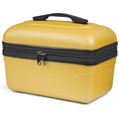 KINSTON Vanity Trousse de Toilette Cosmétiques, Rigide avec Poignée, Organisateur de Voyage, Boîte de Rangement Grande capacité (Jaune/Grand Modèle) KINSTON Vanity Trousse de Toilette Cosmétiques, Rigide avec Poignée, Organisateur de Voyage, Boîte de Rangement Grande capacité (Jaune/Grand Modèle)