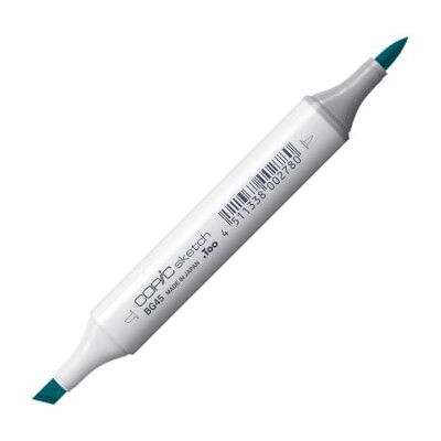 Copic Marqueur Sketch type BG 45 Nile Blue Marqueur pinceau professionnel avec une pointe Super Brush et une pointe moyenne Copic Marqueur Sketch type BG 45 Nile Blue Marqueur pinceau professionnel avec une pointe Super Brush et une pointe moyenne