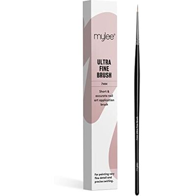 MYLEE Pinceau ultra fin 7mm pour l'application de vernis à ongles et de gel. Outil de manucure de qualité professionnelle Idéal pour une utilisation à domicile ou en salon Outil de peinture de manucure de qualité professionnelle, 7 motifs, ovale, angula MYLEE Pinceau ultra fin 7mm pour l'application de vernis à ongles et de gel. Outil de manucure de qualité professionnelle Idéal pour une utilisation à domicile ou en salon Outil de peinture de manucure de qualité professionnelle, 7 motifs, ovale, angula
