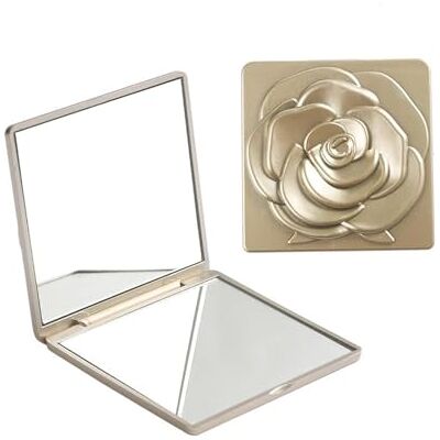 Disnace Disney Miroir de poche portable compact pliable double face avec grossissement et sculpture en relief rose (doré) Disnace Disney Miroir de poche portable compact pliable double face avec grossissement et sculpture en relief rose (doré)