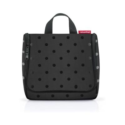 reisenthel Trousse de Toilette Pratique avec Crochet, matériau imperméable, Glossy Dots Black, Taille unique, Sac de toilette noir brillant à pois reisenthel Trousse de Toilette Pratique avec Crochet, matériau imperméable, Glossy Dots Black, Taille unique, Sac de toilette noir brillant à pois