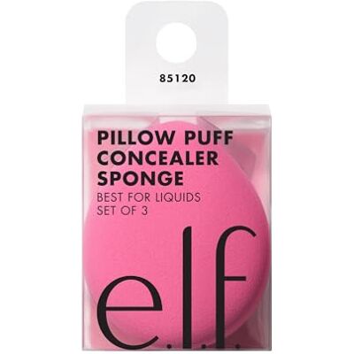 e.l.f. Éponge à fond de teint Pillow Puff, éponge correctrice pour une application uniforme et sans démarcation, fini velouté, sans latex, végane et non testée sur les animaux e.l.f. Éponge à fond de teint Pillow Puff, éponge correctrice pour une application uniforme et sans démarcation, fini velouté, sans latex, végane et non testée sur les animaux
