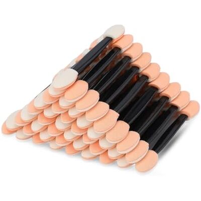 PARENCE .- Lot de 20 Brosses Fards à Paupières Pinceaux à Paupières pour Application Maquillage Double Face, Applicateur, Noir et Beige, 6cm PARENCE .- Lot de 20 Brosses Fards à Paupières Pinceaux à Paupières pour Application Maquillage Double Face, Applicateur, Noir et Beige, 6cm